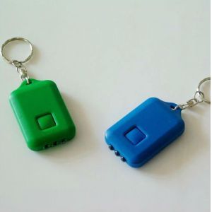 Eco Friendly Solar Panel Keychain With White LED Light And Split Ring