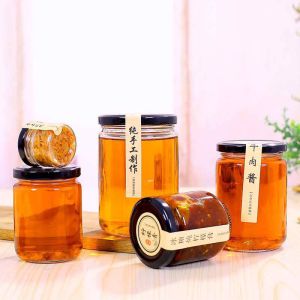 Reusable Glass Jam Jar Twist Off Cap Lightweight For Honey / Jam Machine Made