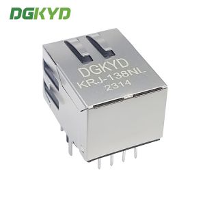 KRJ-138NL 10/100 RJ45 Ethernet Connector with transformer, EMI Magnetic Modular