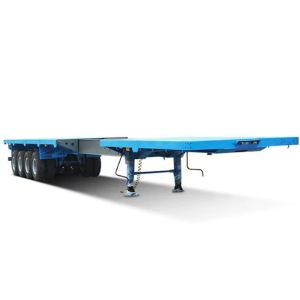 30T-60T 4 Axle Lowboy Trailer Lowboy Semi Truck For Transportation