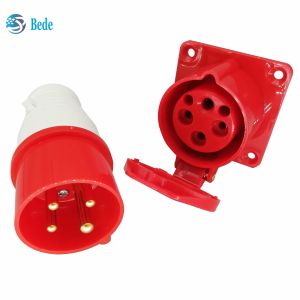 CEE Plugs And Sockets Industrial Male Female Socket 4 Pins 3P+N 380-415V 16Amp