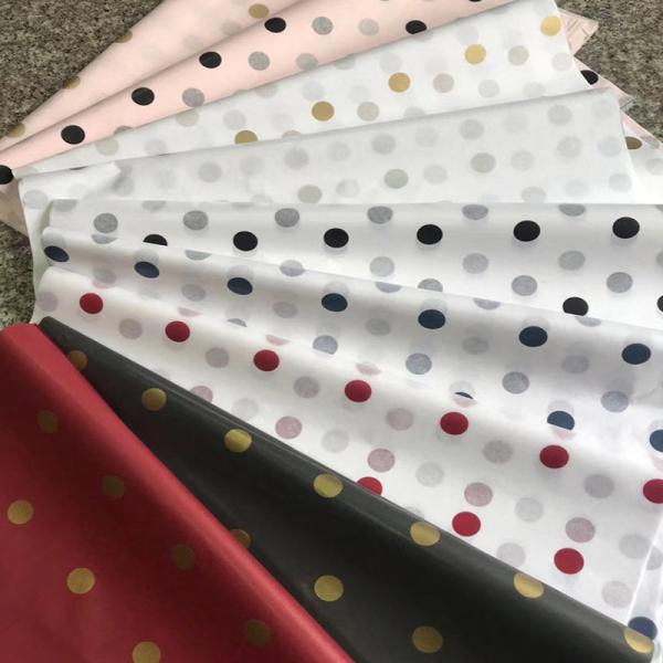 Biodegradable Recycled Tissue Paper For Packing Gold Foil Stamping
