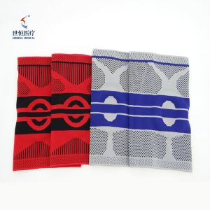 3D nylon spandex elastic knit compression knee brace support