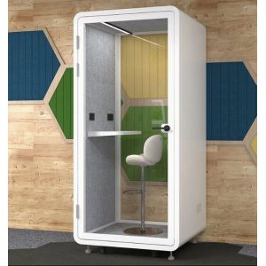 Cheap Easy Assemble Office Phone Booth Customizable Soundproof Office Booth 105*100*230cm For Secure Talks for sale