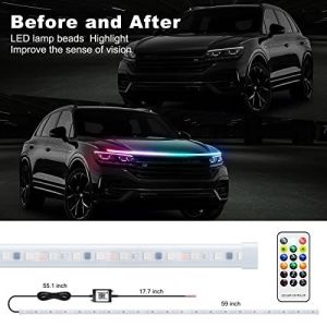 59 Inch Car LED Light Strip Waterproof Daytime Running Light Kit Other Control