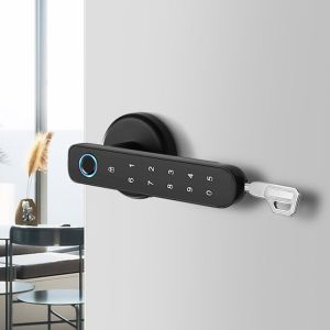 ROHS Smart Handle Door Lock DC 6V Zinc Alloy Electronic For Apartments