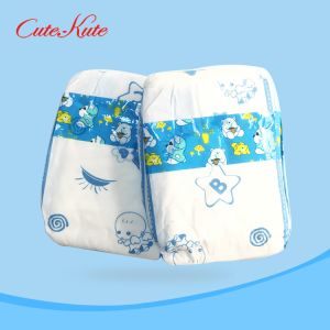 Large Newborn Waterproof Diapers Fluff Pulp And SAP Wetness Indicator Nappies