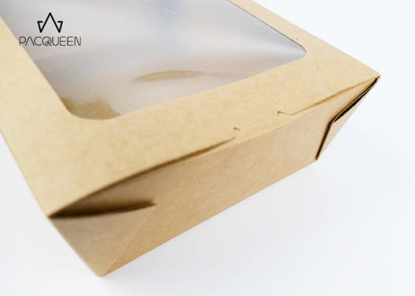 Quality Cardboard Paper Recyclable To Go Containers 26oz / 32oz With Transparent Window wholesale