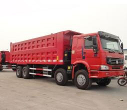 Quality 8x4 powerful engine 50 tons heavy duty dump truck 266h-375ph with flat roof cabin wholesale