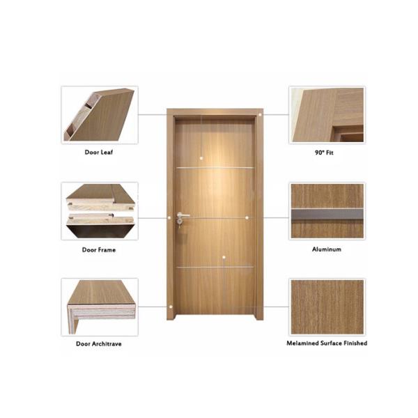 50mm Wooden 38dB Sound Insulated Interior Door Break Resistant