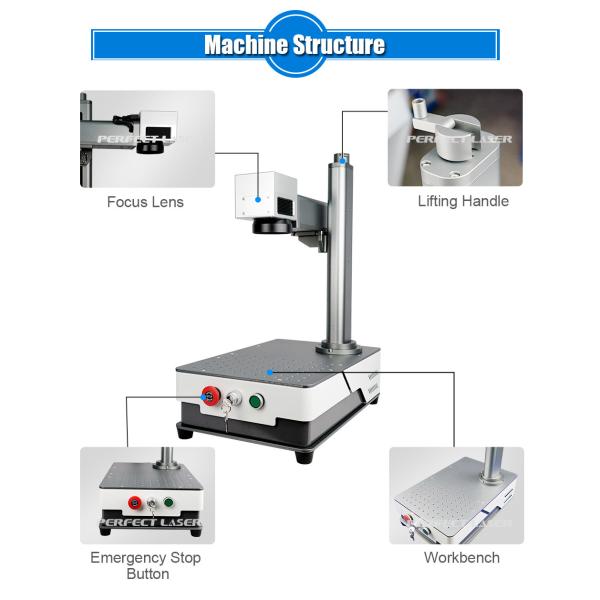 Tabletop Mini Small Fiber Laser Marking Machine 20W 25W For Metal / Non Metal