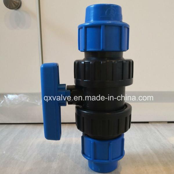 16mm to 110mm QX PP Union Valve with Connect Fittings of PP Compression Fittings