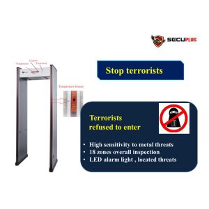 18 Zone Archway Metal Detector , Walk Through Scanner Temperature Testing 50