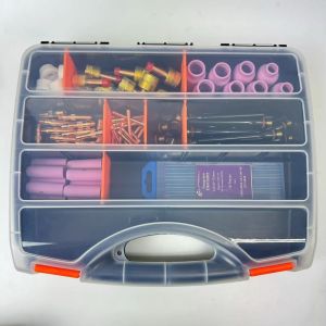 TIG Welding Torch Set with Gas Lens Alumina Nozzle Tungsten Electrode and Collet