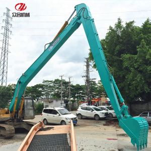 Max Dig Depth 15410 Mm Q345B Q690D Excavator Long Boom With 600 Mm Track Shoe