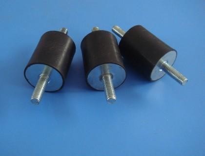 Quality Black Color Rubber Shock Mounts / Cylindrical Vibration Isolators wholesale