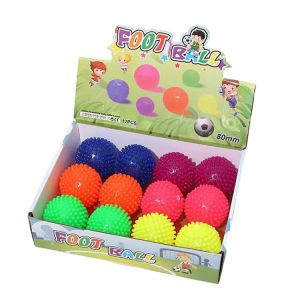 China EN71 Certified Sensory Builder Light Up LED Spiky Squeaking Bouncy Ball 6.5CM/7.5CM on sale