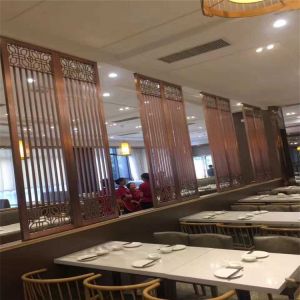 Restaurant room divider metal screen decorative partitions with color finish