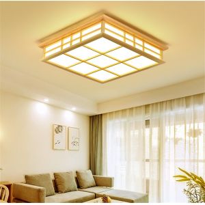 Ceiling Lights Japanese Style Tatami Lamp LED Wooden Ceiling Lighting Dining