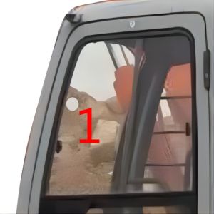 5mm Tempered Excavator Windscreen Replacement Left Door Position NO.1