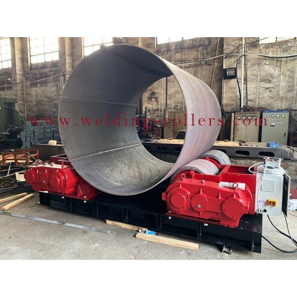 Heavy Duty 100 Tons Tank Turning Rolls , Welding Roller Stand Steel Rolls Red /