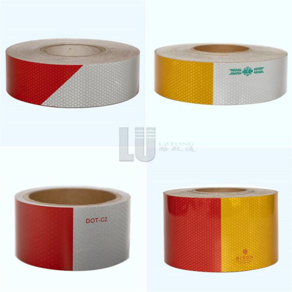 Quality Chevron Right / Left Hand Honeycomb Reflective Tape Yellow And Red wholesale
