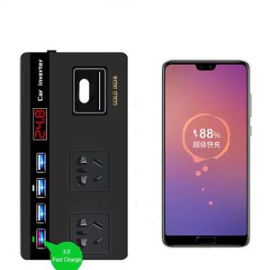 Customizable Color Car Power Inverter 150W Dc 12V/24V To Ac 220V Power Wireless