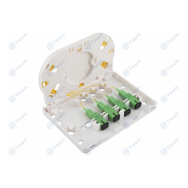 Quality Weight 200g/Pc 4 Port Fiber Termination Box , 4 Core Optical Fiber Distribution Box wholesale