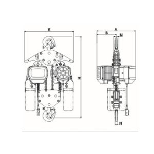 10 Ton Electric Chain Hoist Foot Mounted Single Dual Varial Speed Optional