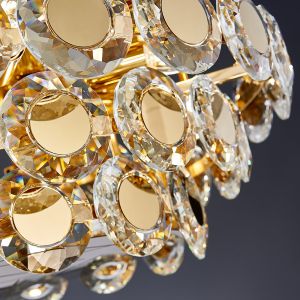 Modern LED Crystal Chandelier Luxury Gold Lustres round chandelier crystal