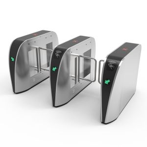 Cheap Automatic Swing Barrier Turnstile with DC24V 6.25A Voice Broadcast and Indicator LED for Access Control for sale