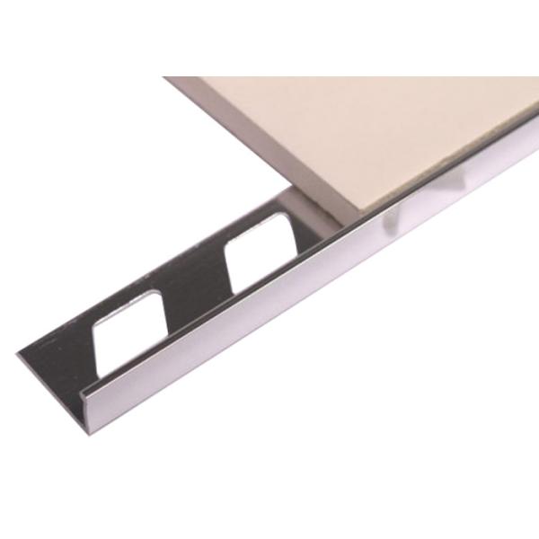 Quality L Shape Aluminium Straight Edge Tile Trim With Anodized Polished Silver wholesale