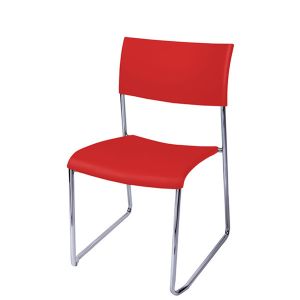 Stackable Impact Resistance Training Room Chairs With Square Backrest