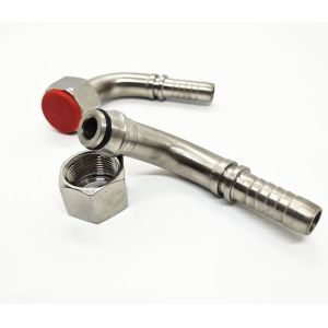 Female Connection Metric 90 Degree Internal Thread 24 Degree Cone with O-Ring