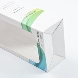 White Cardboard Box With Clear Window Recycled Car Mount Phone Holder