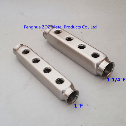 1-1/4" Stainless Steel Manifold Bar for Water and Heating Systems