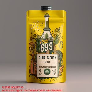 Eco Friendly Mylar Stand Up Pouch Suction Nozzle Custom Aluminum Spout Pouch