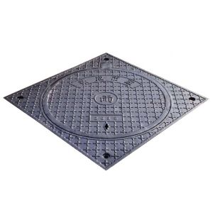 Sidewalk Square To Round Manhole Cover Polishing Surface Finished Rustproof