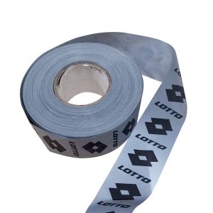 Grey Silver Green Reflective Elastic Tape For Clothing Vests Sewable Hi Vis