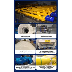 Auger Custom Cement Screw Conveyors for Concrete Batching Plant Cement Discharge