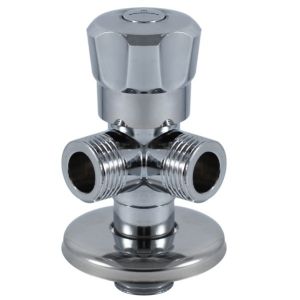 Chrome Toilet Angle Valve Three-Way Angle Stop Valve For Kitchen And Bathroom
