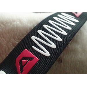 Smooth Feel Shiny Surface Jacquard Elastic Band With Screen Printing Silicon