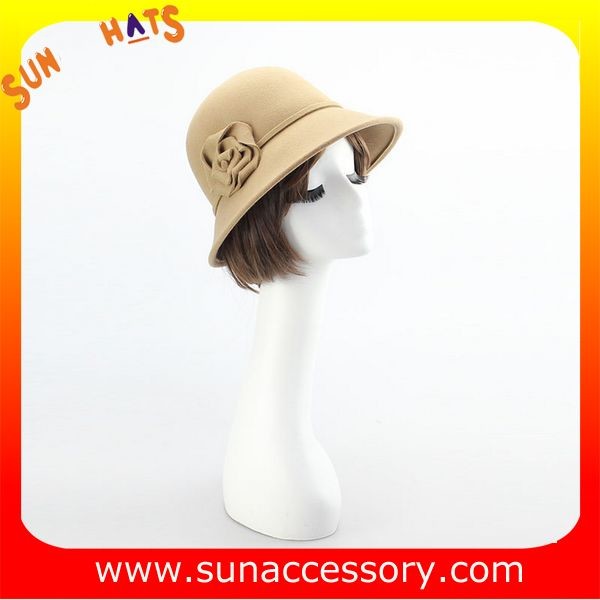 Vintage hot sale mid brim hats wholesale for ladies,100% Australia wool felt hats factory