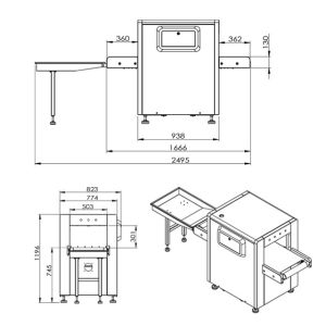 SF5030A X Ray Security Equipment Single Energy 10mm Steel Penetration 40AWG