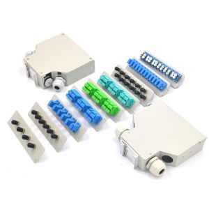DIN Rail Mounted SC Duplex Optical Termination Box For Fiber Optic Cable