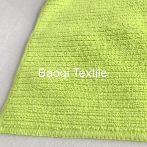 Green 2 layersthick twist solid microfiber dish rags， tea towels wipes,single