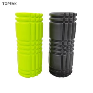 China Exercises EVA Yoga Roller Trigger Point Grid Foam Roller 33cm Black Orange on sale
