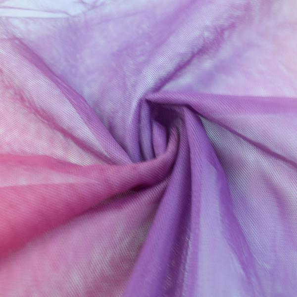 Wedding Dress Soft Tulle Fabric Single Item Digital Printed Pleated Crepe