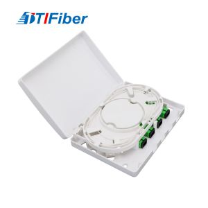 SC 4 Port FTTH Mini Fiber Optic Terminal Box Indoor Wall Mount