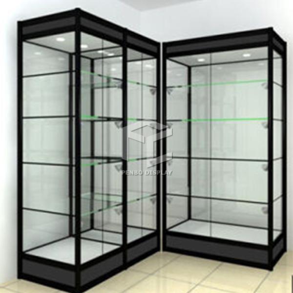 Quality OEM Titanium Retail Shop Full Vision Display Case 2M High Melamine Board wholesale